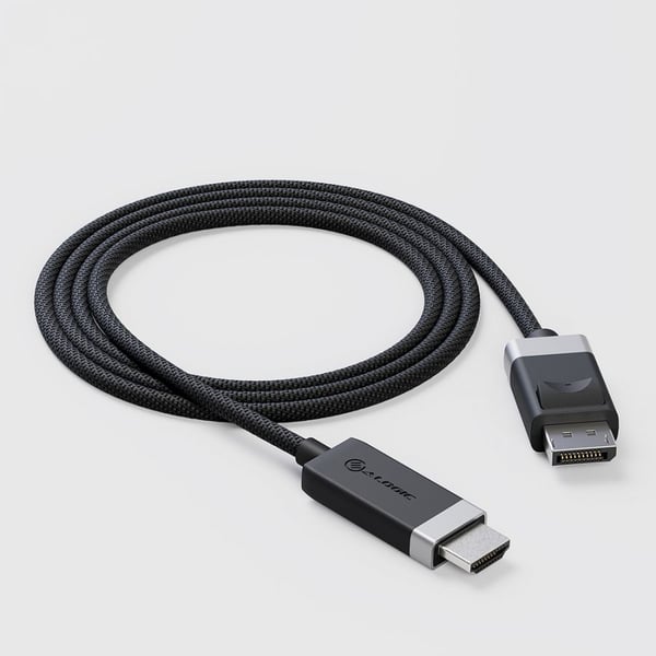 ALOGIC FUDPHD2-SGR videokabeladapter 2 m DisplayPort HDMI Svart, Grå