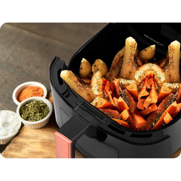Miniatyrbild 8 av 11: Berdsen BD-652 fritös Single 5 l Fristående 1500 W Varmluftsfritös Svart