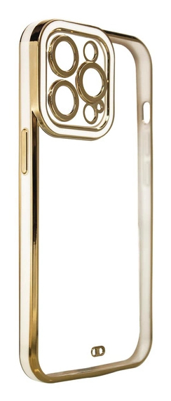 Hurtel 5907769343117 mobiltelefon etui 16,5 cm (6.5") Cover Hvid, Transparent, Guld