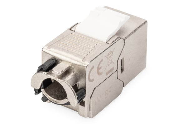 Miniatyrbillede 3 af 10: DIGITUS CAT 6A Keystone-modul, skærmet med intelligent kabelstyring