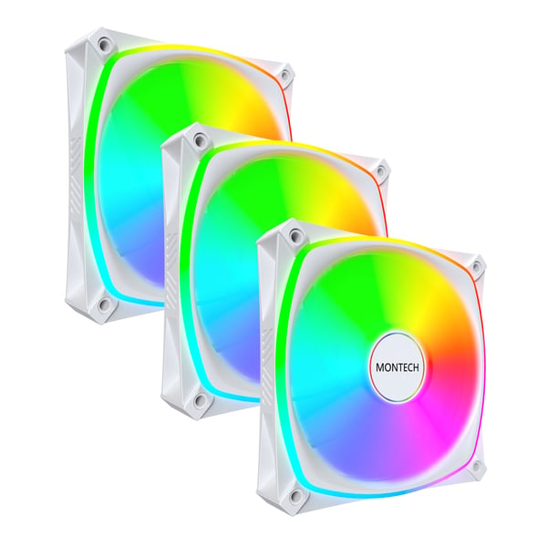Montech AX120 PRO Computerkabinet Ventilator 12 cm Hvid 3 stk