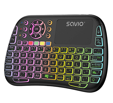 Savio SAVMKW-04 mobiililaitteiden näppäimistö QWERTY Englanti (US) USB Type-C Musta
