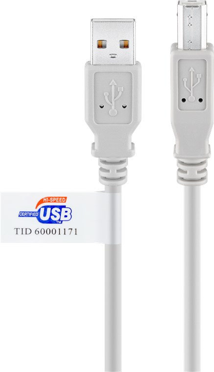 Pikkukuva 1 / 3: Goobay 50831 USB-kaapeli USB 2.0 2 m USB A USB B 0,48 Gbit/s Harmaa