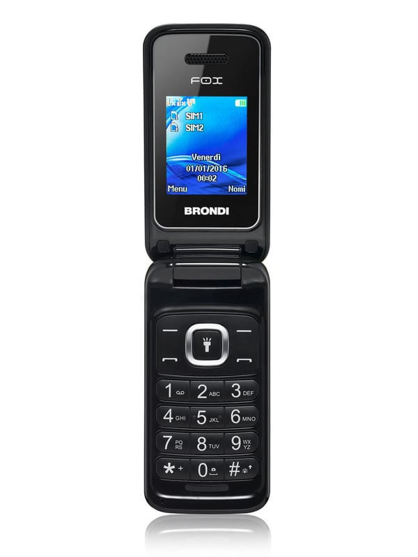 Brondi Fox 4,5 cm (1.77") 74 g Svart Funktionstelefon