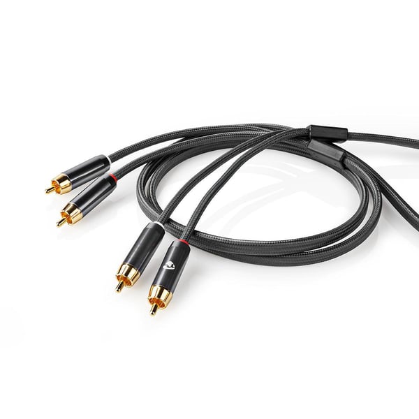 Miniatyrbillede 2 af 8: Nedis CATB24200GY20 lydkabel 2 m 2 x RCA Grå