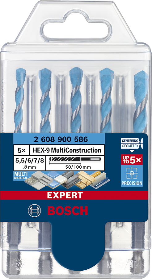 Miniatyrbillede 3 af 7: Bosch Expert HEX-9 Borehoved til murværk 5 stk