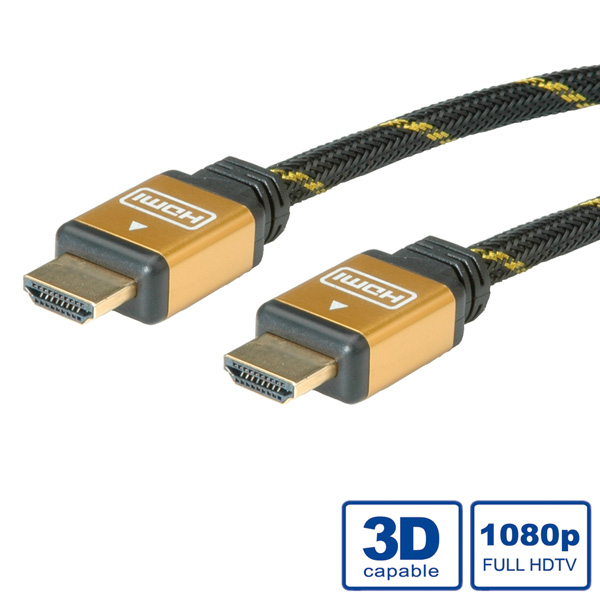 Miniatyrbild 3 av 3: ROLINE 11.04.5564 HDMI-kabel 20 m HDMI Typ A (standard) Svart, Guld