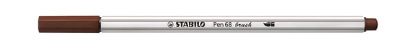 Miniatyrbillede 2 af 2: STABILO Pen 68 brush filtpen Mellem Brun 1 stk
