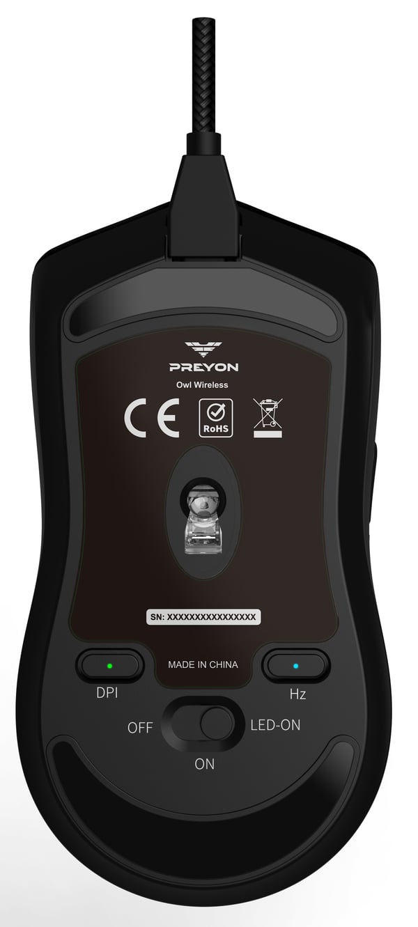 Miniatyrbillede 4 af 5: PREYON POW35B mus Spil Højre hånd RF Wireless + USB Type-A Laser 16000 dpi