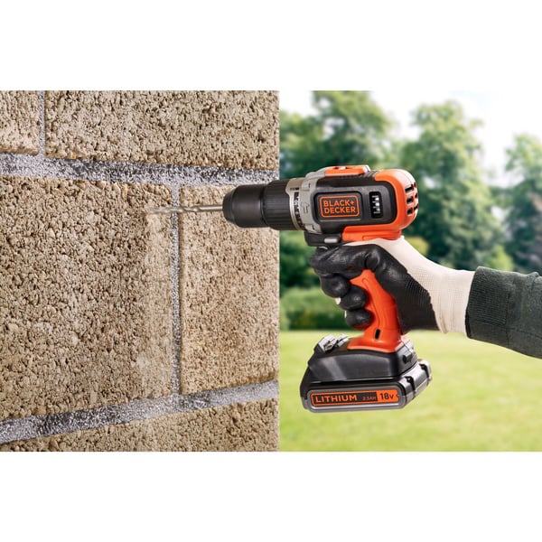 Black & Decker BCD003MEM2K-QW bor 1400 rpm Nøglefri Sort, Orange