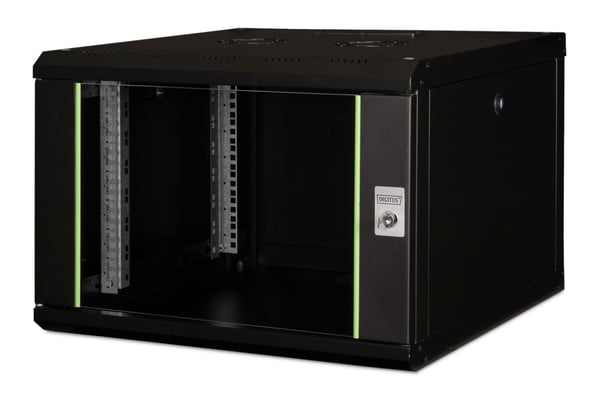 Miniatyrbild 1 av 9: Digitus DN-19 07U-6/6-SW rack 7U Väggmonterad rack Svart