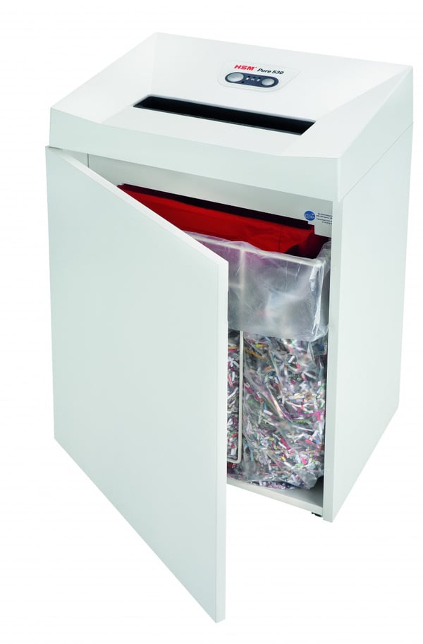 HSM Pure 530 dokumentförstörare Partikelsnitt 55 dB 30 cm Vit