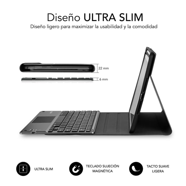 Miniatyrbillede 7 af 7: SUBBLIM Funda Tablet KEYTAB ProBT Touchpad Ipad 10,9/11 10a/11a Gen NEGRA