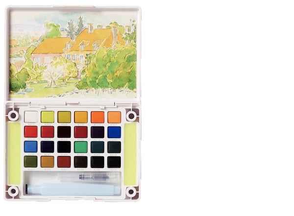 Miniatyrbild 2 av 8: Sakura XNCW-24N akvarellfärger Multi Palett 24 styck