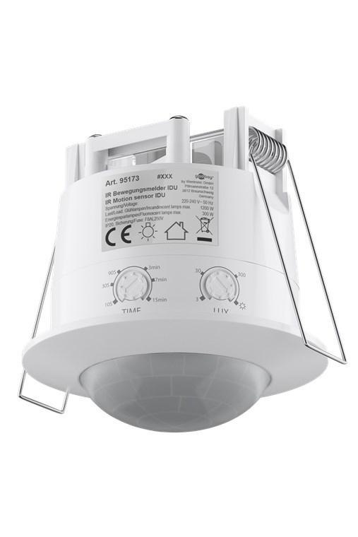 Goobay 95173 bevægelsessensor Passiv infrarød (PIR) sensor Ledningsført Loft Hvid