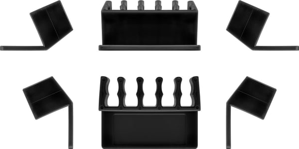 Goobay 70433 kabelorganisator Skrivebord Kabelholder Sort 2 stk