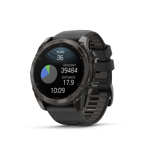 Garmin Fenix 8 3,56 cm (1.4") AMOLED 51 mm Digital 454 x 454 pixel Berøringsskærm Titanium Wi-Fi GPS (satellit)