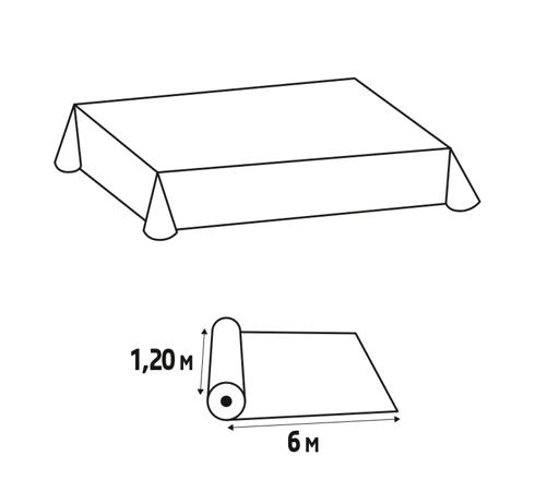 PRONAPPE Tischdecke Spunbond B 1.2 x L 6 m weiß 8702675 600 x 120 cm