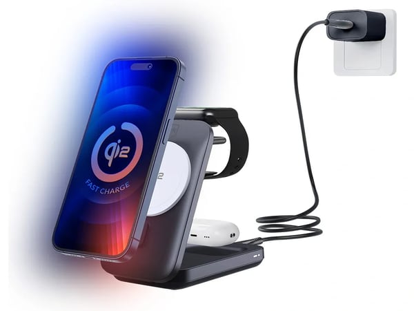 Miniatyrbillede 6 af 10: 3MK 5903108643412 oplader til mobil enhed Smartphone, SmartWatch, Hovedtelefoner Sort USB, Vekselstrøm Trådløs opladning Hurtig opladning Indendørs