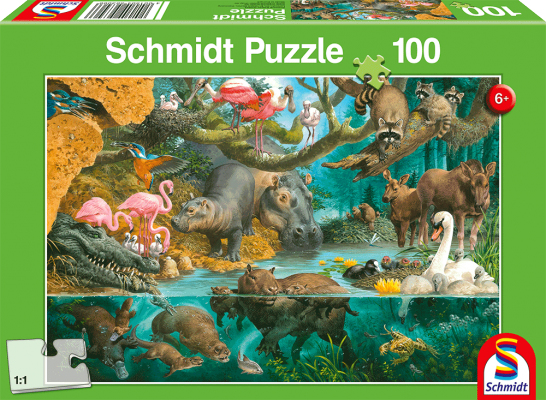 Schmidt Spiele Animal families at the riverside Blok puslespil 100 stk Dyr Schmidt Spiele Animal families at the riverside Blok puslespil 100 stk Dyr