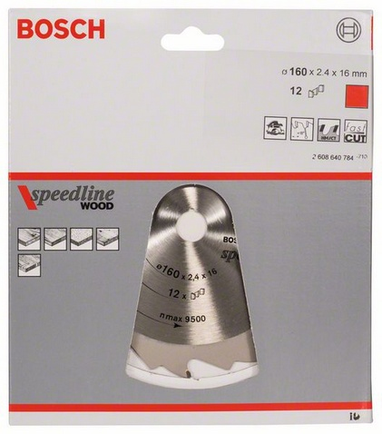 Pikkukuva 3 / 4: Bosch 2 608 640 784 pyörösahanterä 16 cm 1 kpl