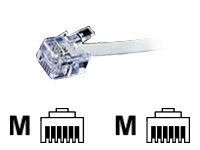 VALUE Phone cable - RJ-12 (M) - RJ-12 (M) - 15 m