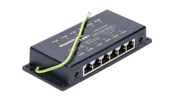 Extralink POE INJECTOR 6 PORT GIGABIT - 1 Gbps - 6-Port Gigabit Ethernet 48 V
