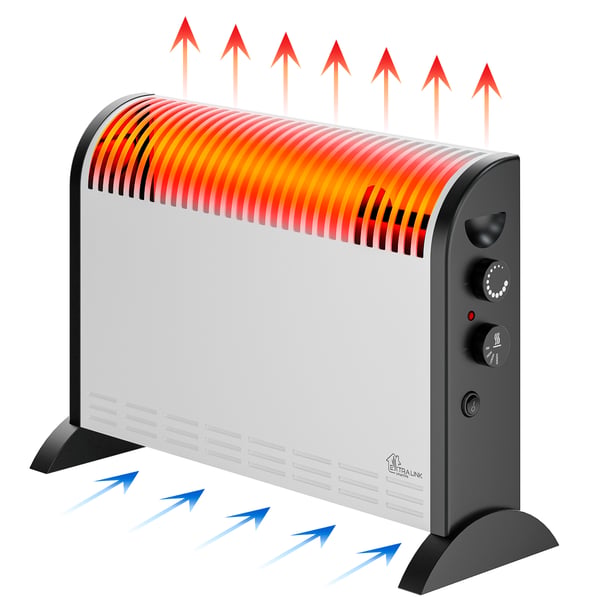 Extralink EX.30318 elektrisk rumsvärmare inomhus Svart, Vit 2000 W Elektrisk konvektionsvärmare