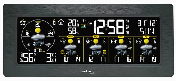 Technoline WD 3050 digitaalinen sääasema Musta AC/Akku Wi-Fi