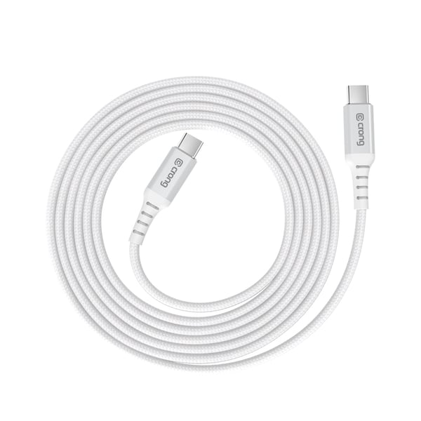 Miniatyrbillede 1 af 5: Crong CRGAL15USCCWHI USB-kabel USB 3.2 Gen 2 (3.1 Gen 2) 1,5 m USB C 10 Gbit/sek. 60 W Aluminium, Sølv, Hvid