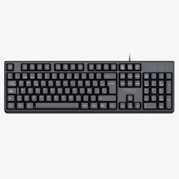 Pikkukuva 2 / 5: Approx APPMX245 näppäimistö Sisältää hiiren Universaali USB QWERTY Espanja Musta