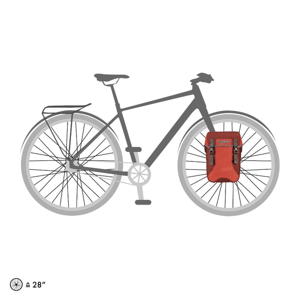 Miniatyrbillede 6 af 9: Ortlieb F4905 cykeltaske & kurv Front 30 L Polyamid Rød