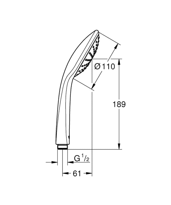 Miniatyrbillede 2 af 2: GROHE Vitalio Joy 110 bruser holder
