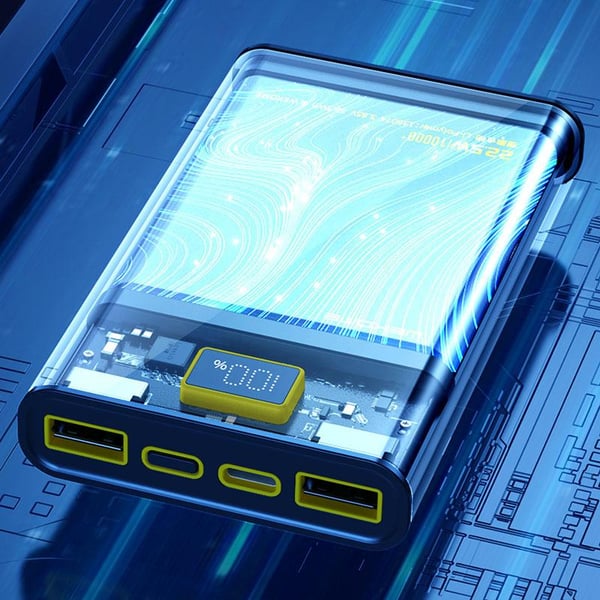 Miniatyrbillede 2 af 10: WEKOME WP-321 Lithium polymer (LiPo) 20000 mAh Trådløs opladning Sort, Transparent