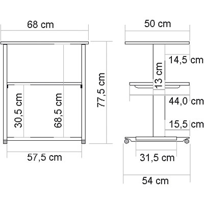 Miniatyrbillede 2 af 2: ROLINE Printer Table