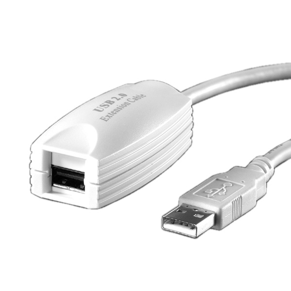 VALUE USB A/USB A M/F 5m USB-kablar USB 2.0 Vit