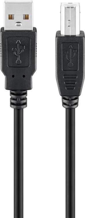 Miniatyrbillede 1 af 2: Goobay 93598 USB-kabel USB 2.0 5 m USB A USB B 0,48 Gbit/sek. Sort