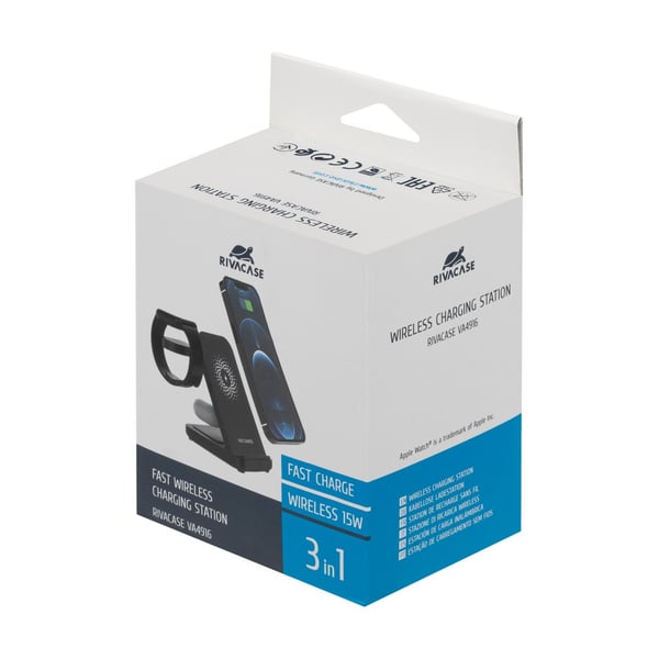Miniatyrbillede 6 af 21: Rivacase VA4916 oplader til mobil enhed SmartWatch, Headset, Smartphone Sort USB Trådløs opladning Indendørs
