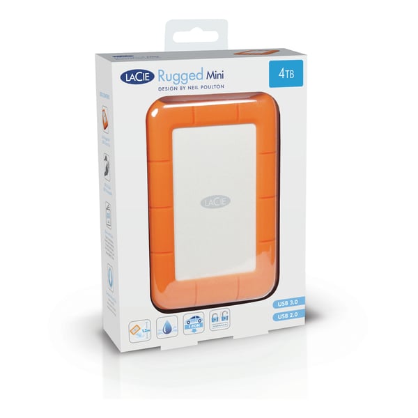 LaCie Rugged 2 TB USB Type-C 3.2 Gen 2 (3.1 Gen 2) Oranssi