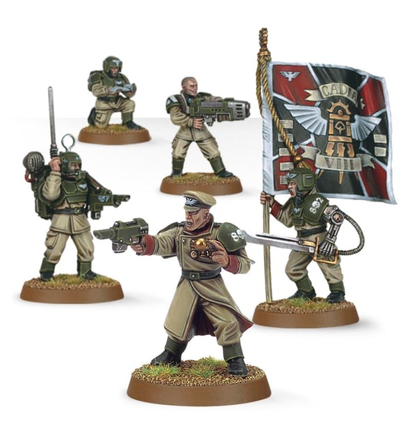 Miniatyrbild 1 av 6: Games Workshop Cadian Command Squad