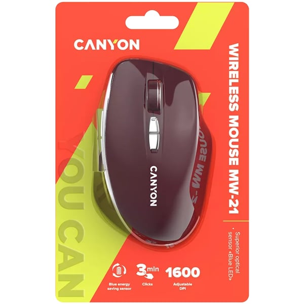 Canyon MW-21 mus Spil Højre hånd RF trådløst Optisk 1600 dpi