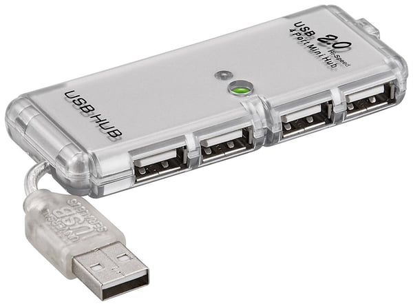 Goobay 68879 gränssnittshubbar USB 2.0 480 Mbit/s Grå