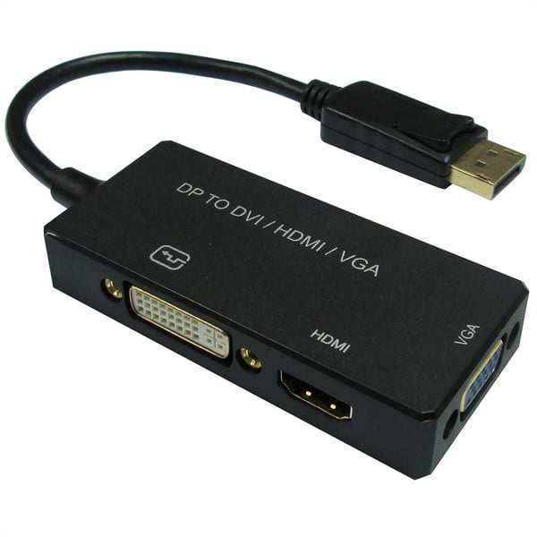 VALUE 12993153 0,1 m DisplayPort VGA (D-Sub)+ HDMI + DVI Sort VALUE 12993153 0,1 m DisplayPort VGA (D-Sub)+ HDMI + DVI Sort