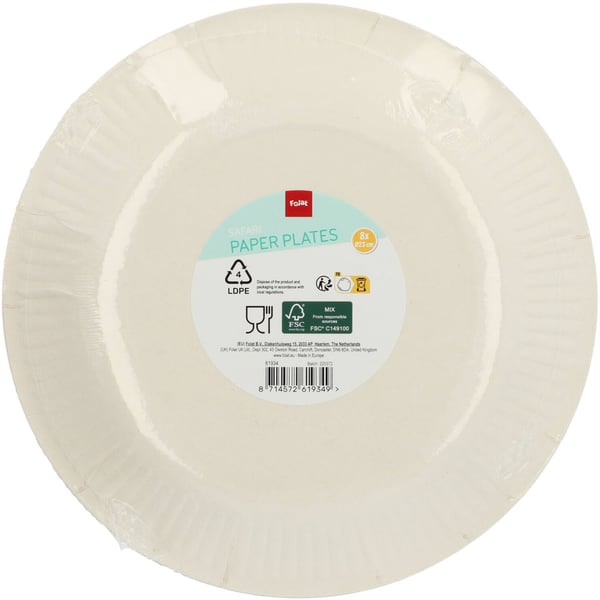 Folat 61934 engangstallerken Plade