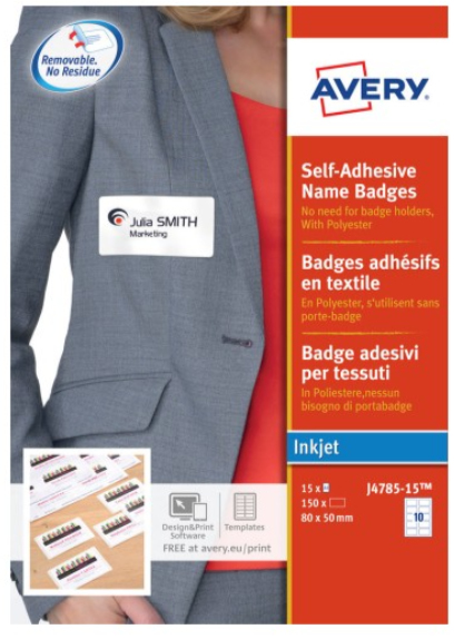 Avery J4785-15 beklædningsbadge