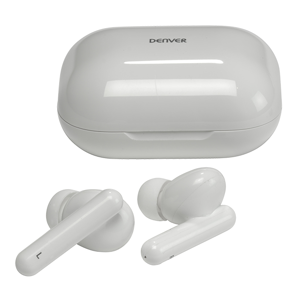 Denver TWE-38 hovedtelefoner/headset Trådløs I ørerne Opkald/musik Bluetooth Hvid