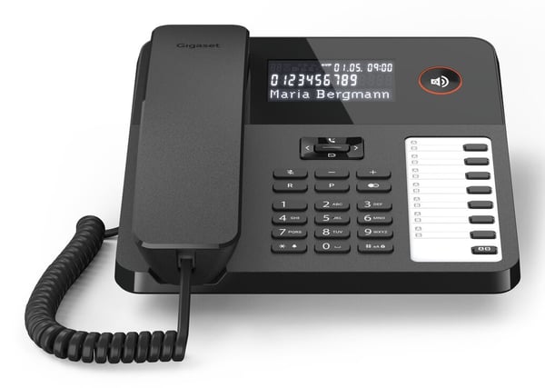 Miniatyrbillede 7 af 8: Gigaset DESK 600 Analog telefon Nummervisning Sort