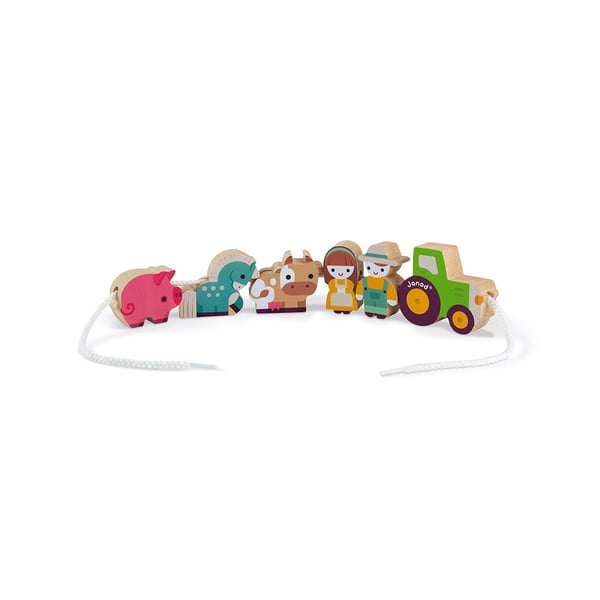Miniatyrbillede 1 af 5: JANOD Stringable Farm-Themed Beads (wood) 1 stk