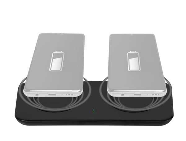 Vivanco Dual Wireless Fast Smartphone Svart USB Trådlös laddning inomhus