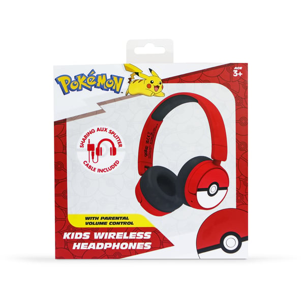 OTL Technologies Pokémon PK1000 kuulokkeet ja kuulokemikrofoni Langallinen & langaton Pääpanta Pelaaminen USB Type-C Bluetooth Punainen, Valkoinen